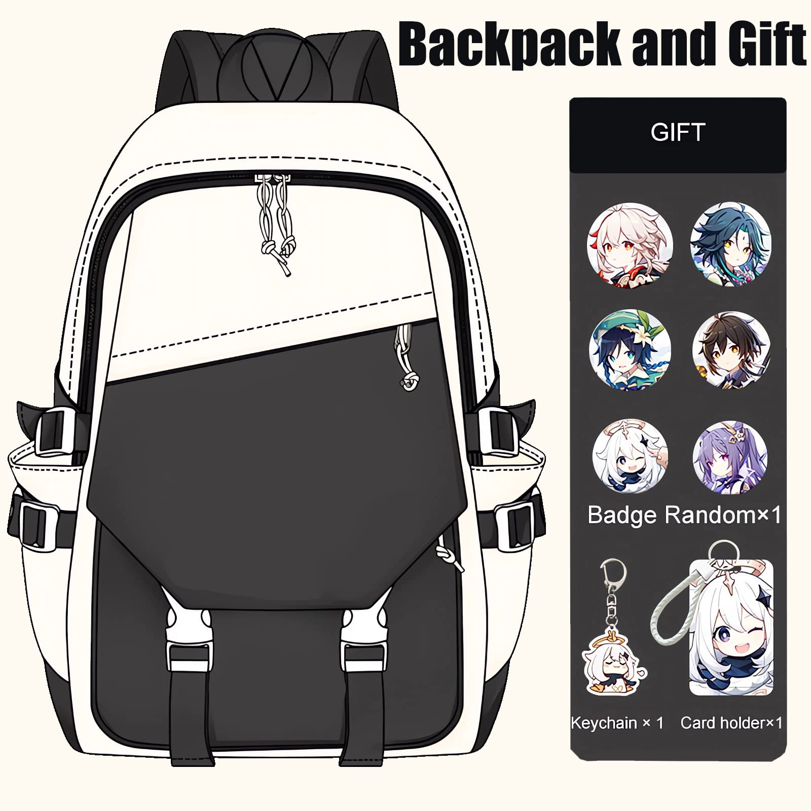 Dalicoter Genshin Impact Backpack Arataki Itto Anime Laptop Bookbag Student Backpack 3D Print School Bags Travel Backpack With Gift