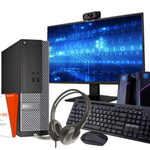 Dell Optiplex 3020 Desktop Computer | Quad Core Intel i5 (3.2) | 16GB DDR3 RAM | 500GB SSD Solid State | Windows 10 Professional | 22in LCD Monitor| Office 365 | Remote Desktop PC (Renewed)