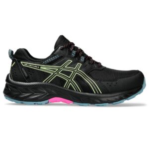 ASICS Women's Gel-Venture 9 Waterproof Running Shoes, 8.5, Black/Lime Green