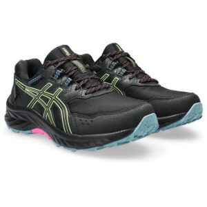 ASICS Women's Gel-Venture 9 Waterproof Running Shoes, 8.5, Black/Lime Green