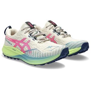 ASICS Women's Fuji Lite 4 Shoes, 9.5, Birch/HOT Pink