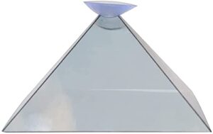 1 piece 3d hologram display pyramid 3d hologram projector video pyramid stand for smart mobile phone, product display, animated characters, personal entertainment durability and attraction