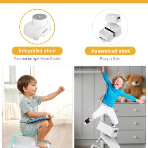 Keeygo Step Stool for Kids, 2 Layers Toddlers Stool Standing Tower, Adjustable Non-Slip Step Stool for Bathroom, Kitchen, Toilet Potty Training