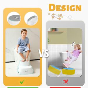 Keeygo Step Stool for Kids, 2 Layers Toddlers Stool Standing Tower, Adjustable Non-Slip Step Stool for Bathroom, Kitchen, Toilet Potty Training