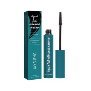 mascara liquid lash extensions, black liquid waterproof smudge-proof natural no clumping smudging lasting all day mascara (color 1p)