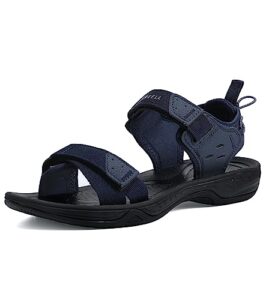 ezereell men's hiking sandals, comfortable sport walking sandals navy blue 7