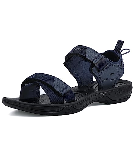 EZEREELL Men's Hiking Sandals, Comfortable Sport Walking Sandals Navy Blue 7