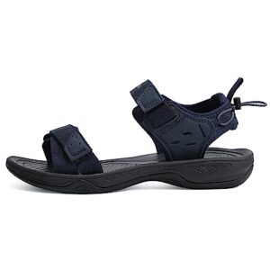 EZEREELL Men's Hiking Sandals, Comfortable Sport Walking Sandals Navy Blue 7