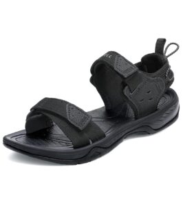 ezereell men's hiking sandals, comfortable sport walking sandals black 7