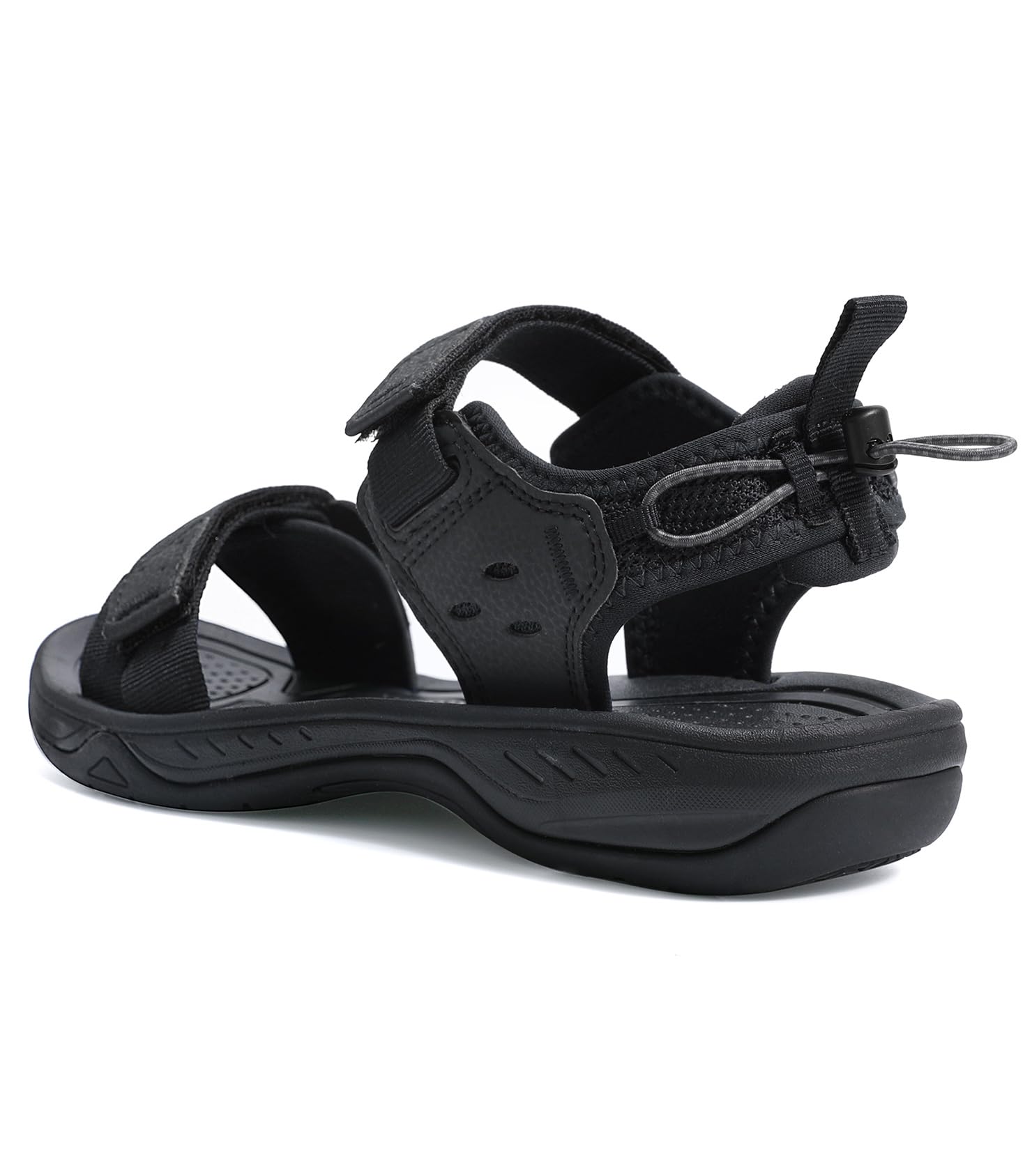 EZEREELL Men's Hiking Sandals, Comfortable Sport Walking Sandals Black 7