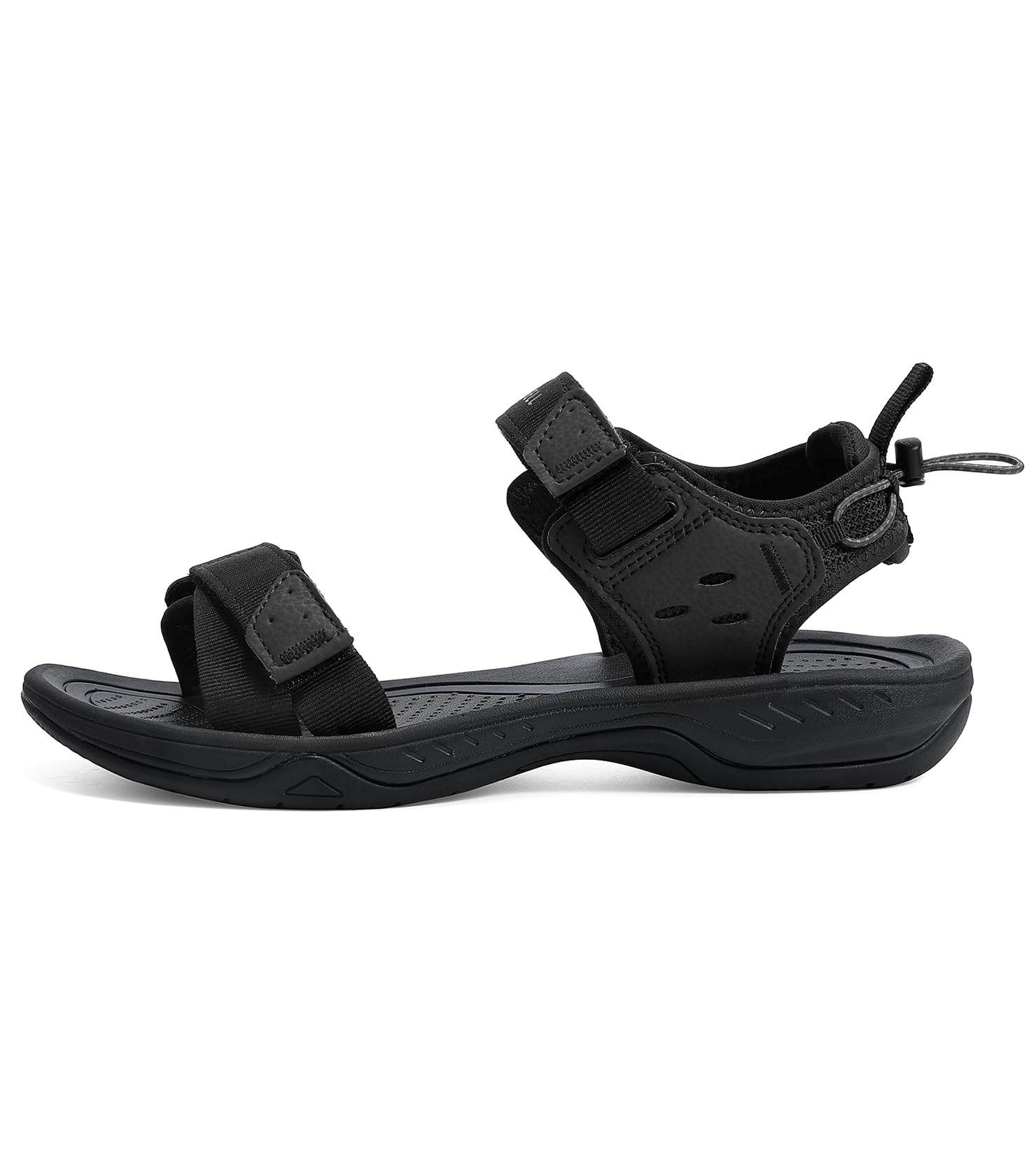 EZEREELL Men's Hiking Sandals, Comfortable Sport Walking Sandals Black 7