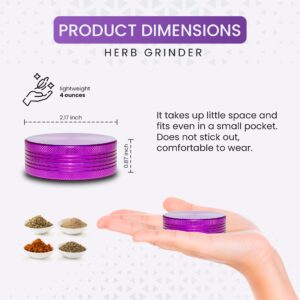 Grinder 2.2 inch Compact Spice Grinder Purple Color