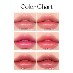 Peripera Water Bare Tint (006 SOFTLY BROWN) - Lip Tint, Lip Stain, Glowy Tint