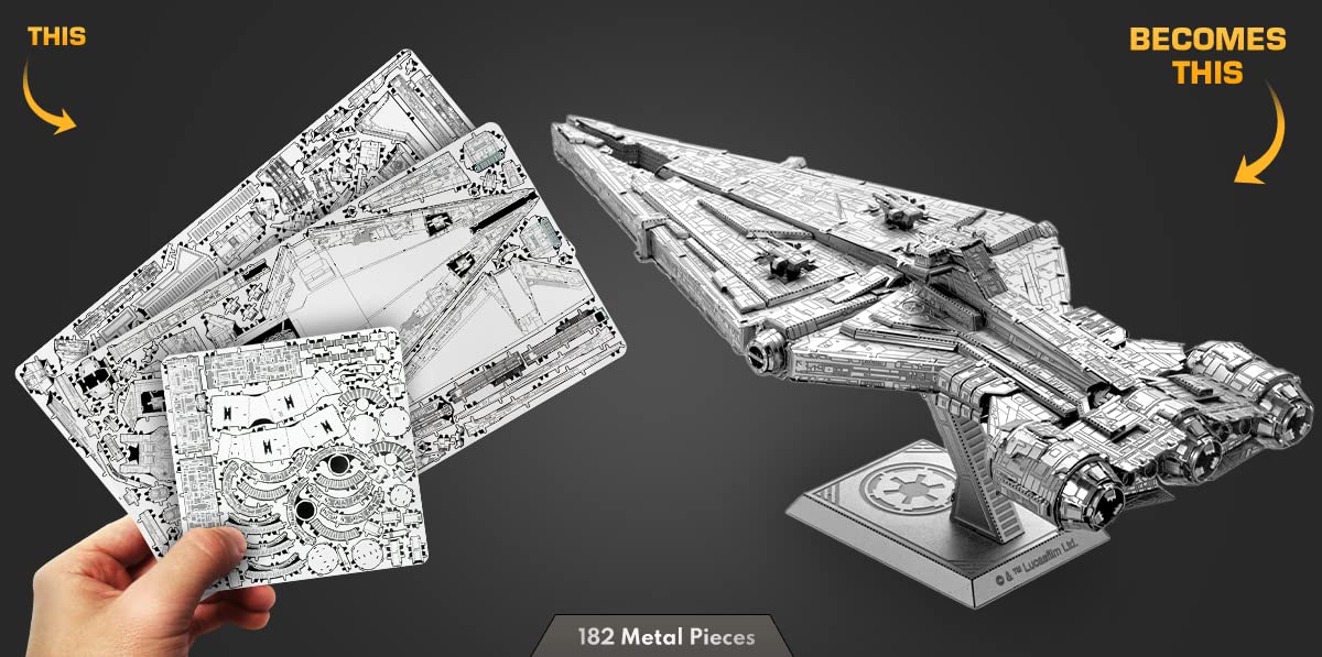 Metal Earth Fascinations Premium Series Star Wars Imperial Light Cruiser 3D Metal Model Kit