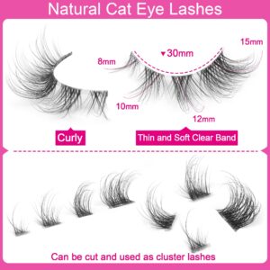 Bottom Lashes Natural False Eyelashes Wispy Lower Mink Lashes Natural Look Clear Band Under Fake Eyelashes Extension DIY Cosplay Eye Lashes Pack 6mm Soft Light Reusable Lash Strip 7 Pairs