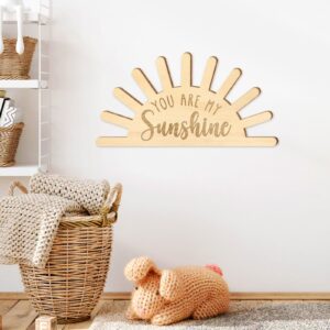 xylolfsty you are my sunshine wall decor boho wall art 1 piece wooden sun style decoration for boys and girls bedrooms hang on wall sign for playroom