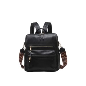 jen & co. convertible backpack purse - backpack purse for women guitar strap purse amelia convertible backpack w/guitar strap, black (bp1993-bk)
