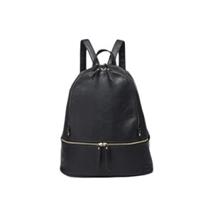 jen & co. backpack purse for women purse backpack - small mini blake backpack with large main zipper and bottom compartment with adjustable straps, black (bp1761-bk)