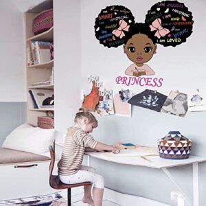 Black Girl Magic Inspirational Wall Decals Quote I'm Kind Princess Wall Sticker Pink Motivational Saying Positive Words Wall Stickers for Nursery Playroom Bedroom Living Room Wall Decor