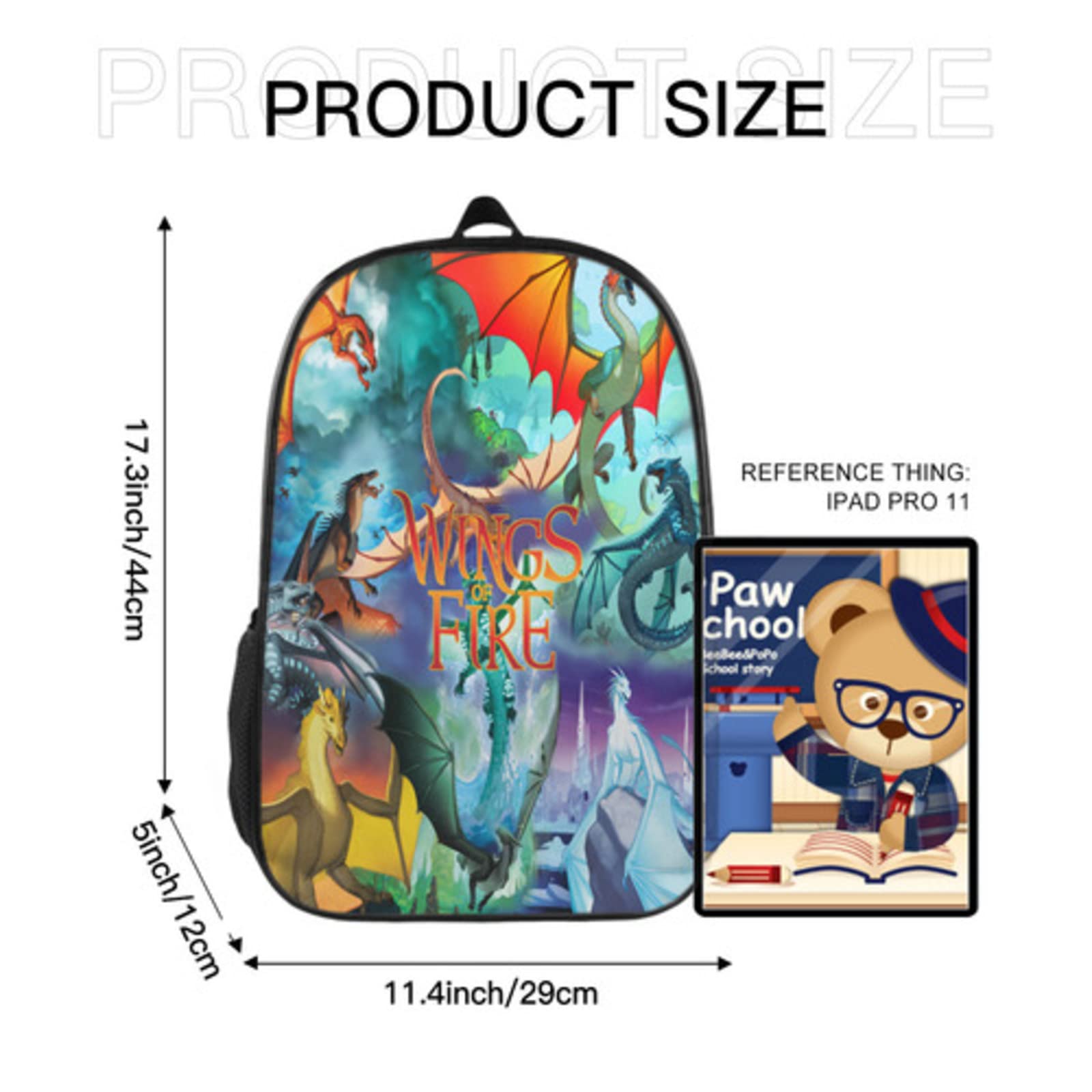 Hokexalst Premium Material Durable 17" Boys Girls Lightweight Large Capacity Simple Backpack Shoulder Bags
