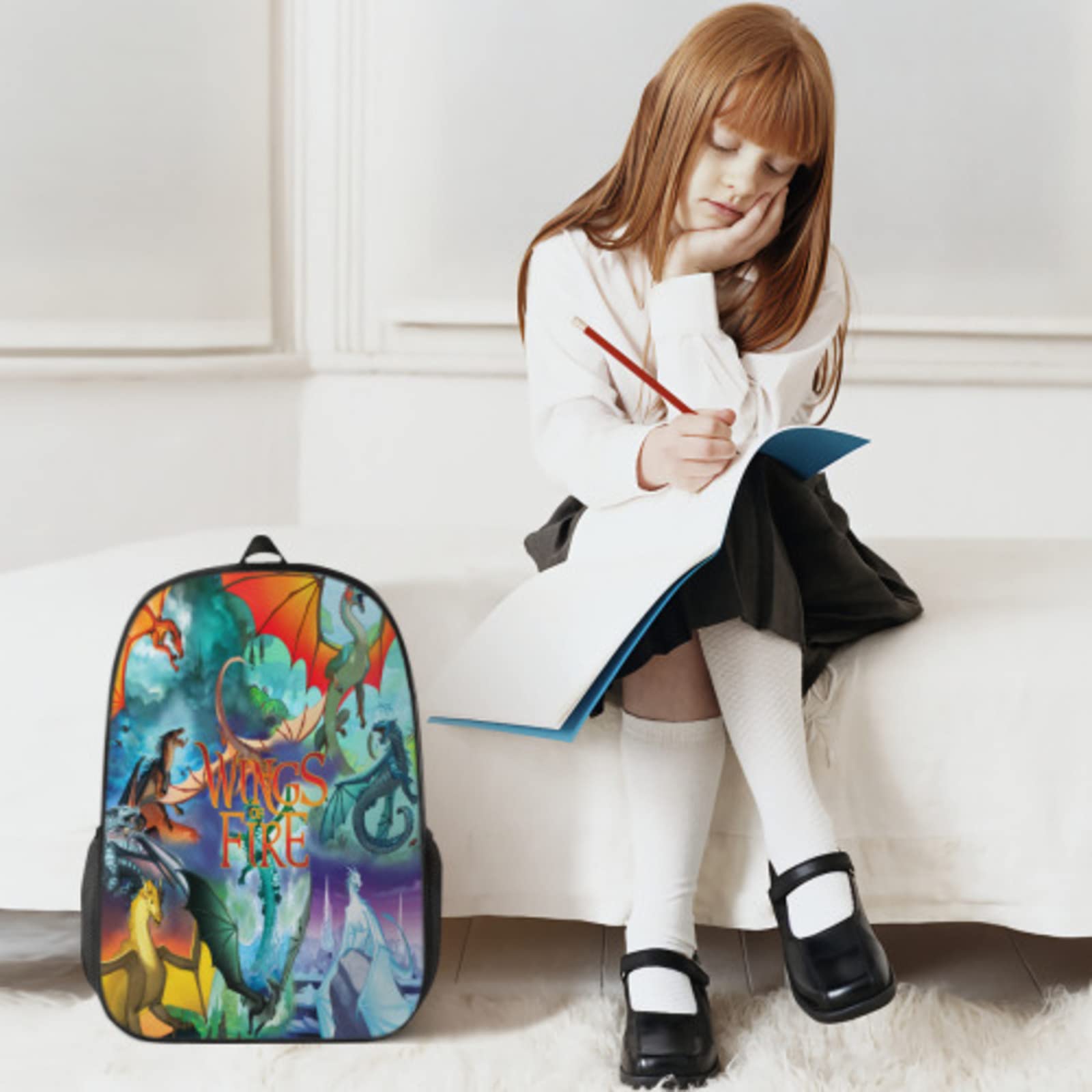 Hokexalst Premium Material Durable 17" Boys Girls Lightweight Large Capacity Simple Backpack Shoulder Bags