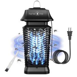 bug zapper outdoor and indoor 20w, home4me electric mosquito zapper 4000v high powered with switch, waterproof mosquito trap outdoor, mosquito killer, fly zapper for backyard patio home