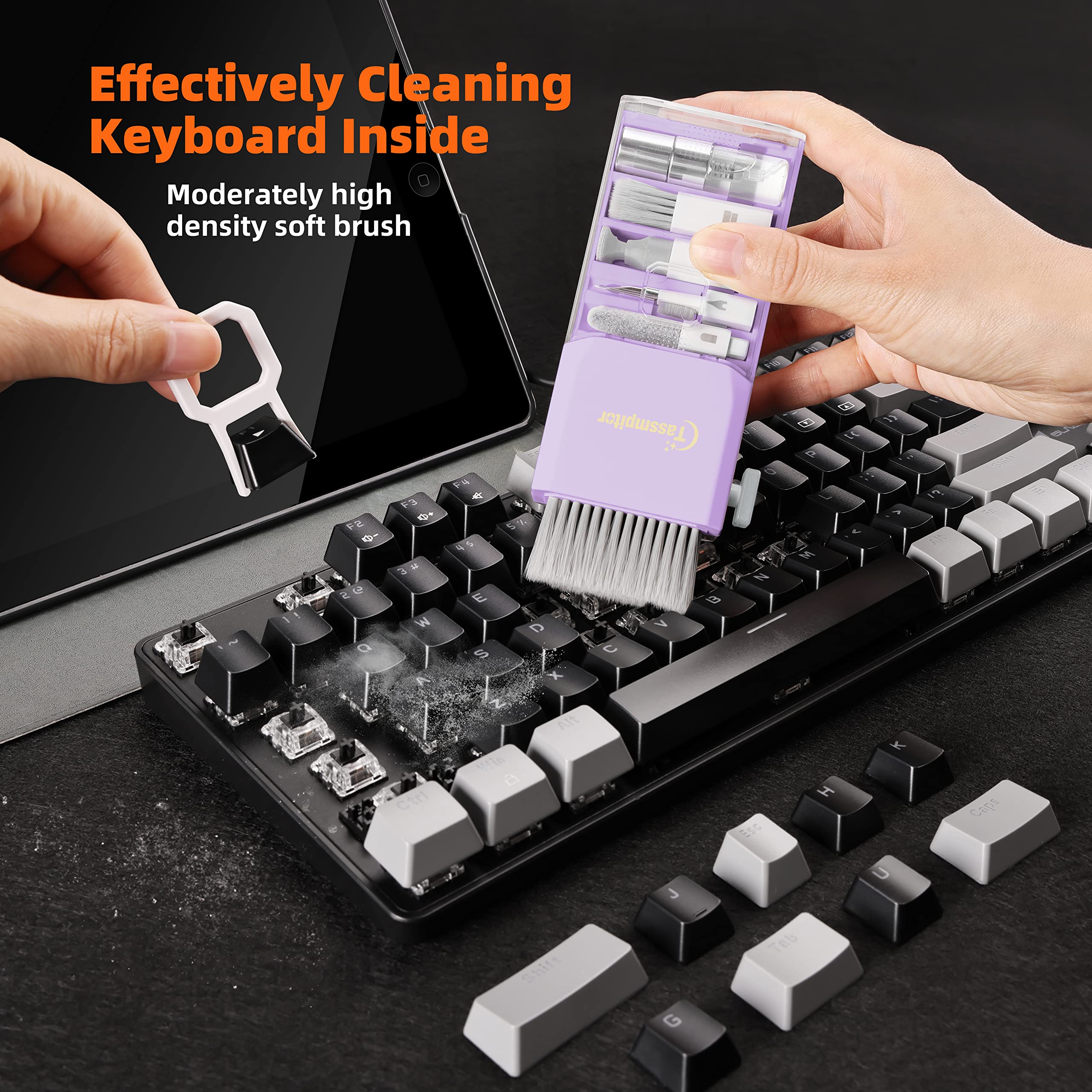 Laptop Screen Keyboard Cleaner Kit - 10-in-1 Electronics Cleaning Tool for MacBook iPad iPhone Pro Cell Phone, Brush Tool for Tablet, Computer, PC Monitor,TV Camera Lens with Patent