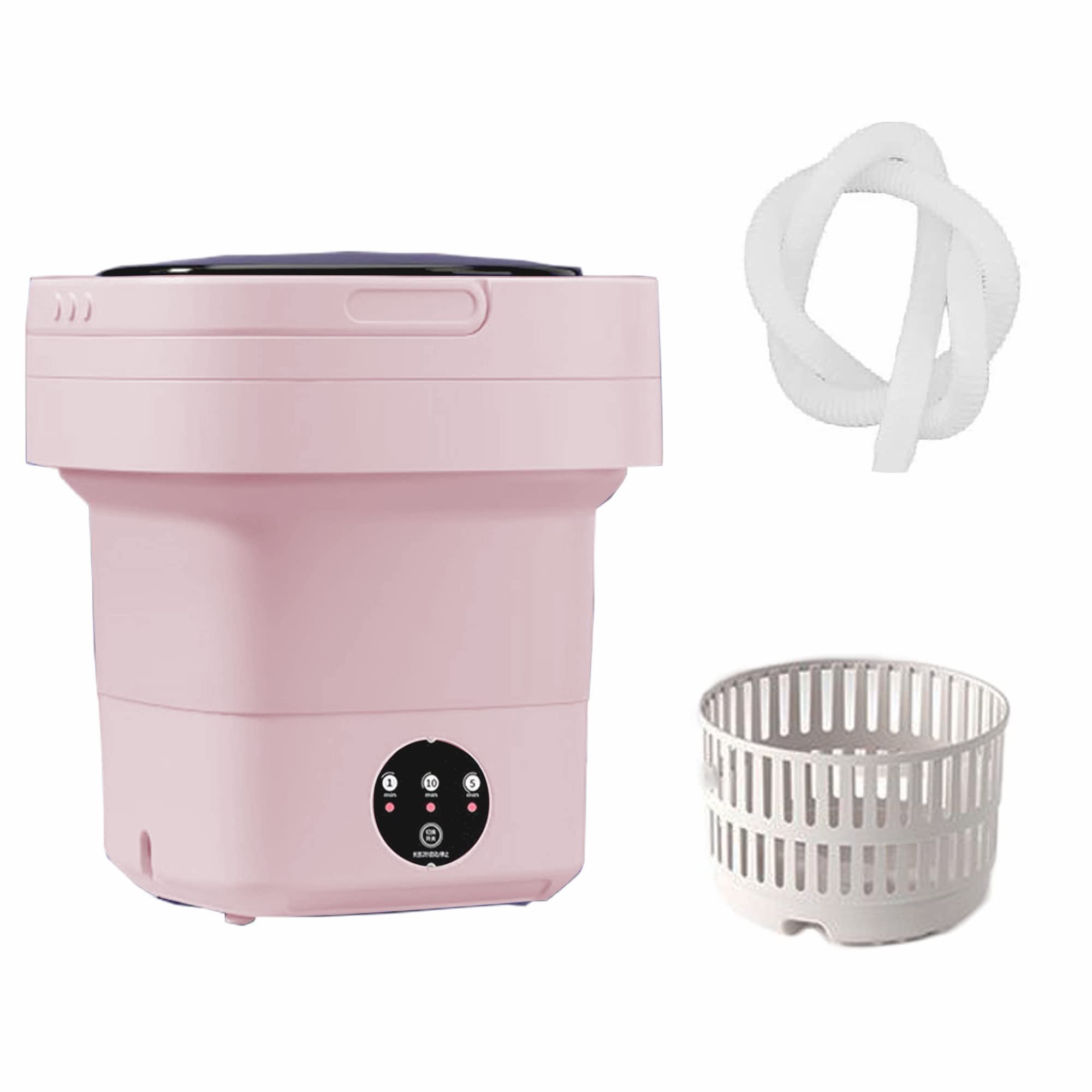 Portable Washing Machine, Foldable Mini Washing Machine for Underwear, Baby Clothes, or Small Items, Suitable for Apartments, Dormitories, Camping, Travel (110-260v),Purple