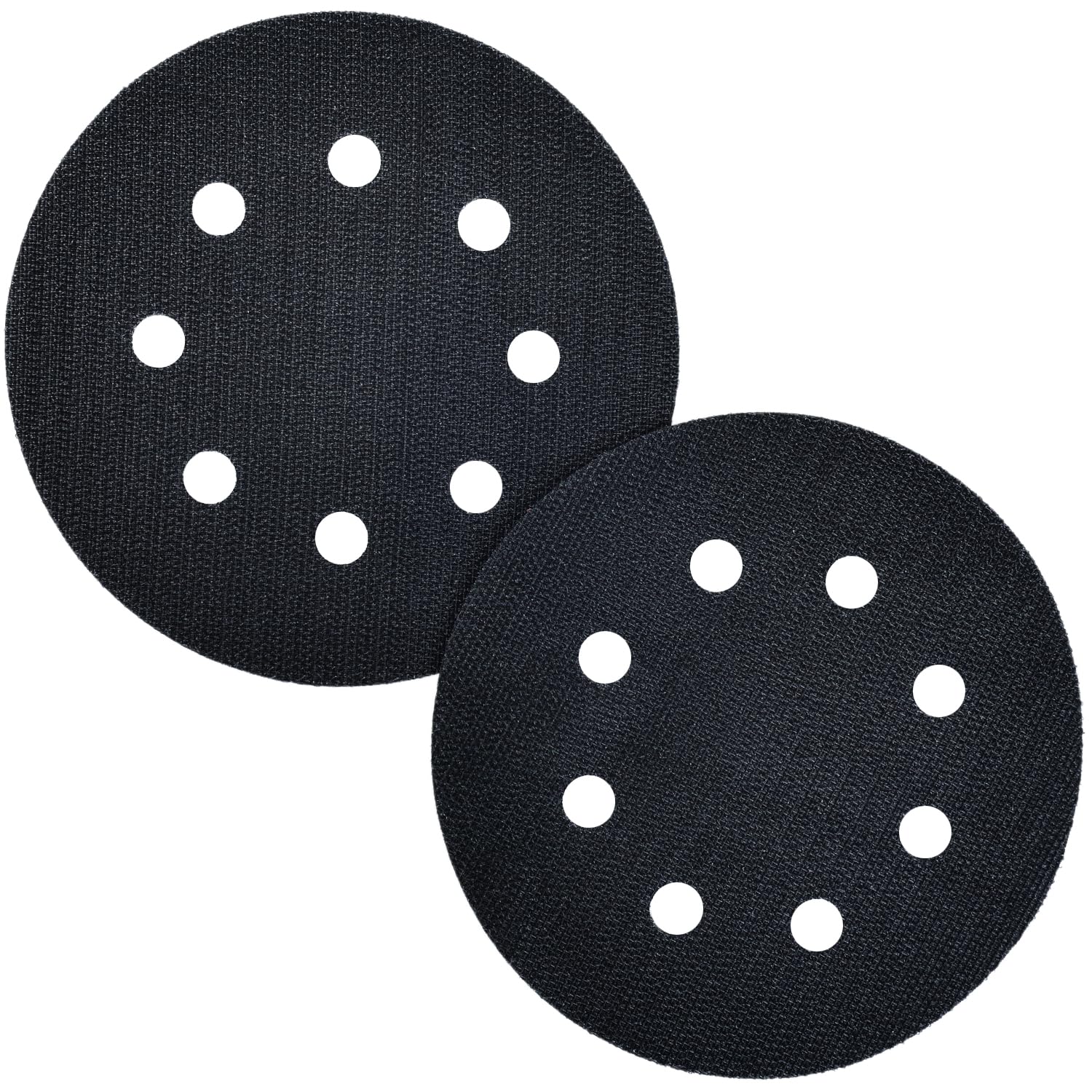 2 Pack 5 inch 8 Hole Premium Hook and Loop Pad Saver for Random Orbital Sanders notably extends The Backing pad´s Lifetime,Multi Hole Pad Protector