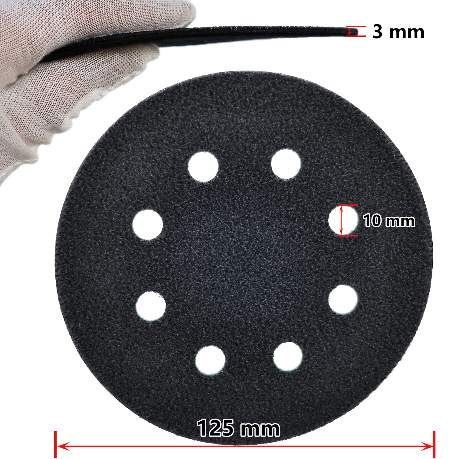 2 Pack 5 inch 8 Hole Premium Hook and Loop Pad Saver for Random Orbital Sanders notably extends The Backing pad´s Lifetime,Multi Hole Pad Protector