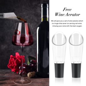 NAKOE Wine Glasses Set of 4, Hand-Blown Ultra-thin Wine Glasses -20 OZ, Clear Premium Crystal Glass for Drinking Red/White/Cabernet Wine as Gifts Sets for any Occasion (Flat mouth)