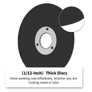 NuoDunco 2 Inch Cut Off Wheel with 1/4 Stem Mounting Mandrel for Die Grinder, W3/8" Arbor Hole Cutting Wheel for Metal & Stainless Steel Rotary Tool Drill Attachment Cutter Discs