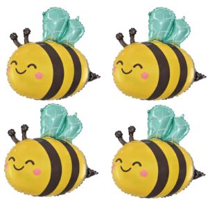 bee balloons bee birthday party decorations supplies for wedding birthday bee theme party baby shower, 4 pack