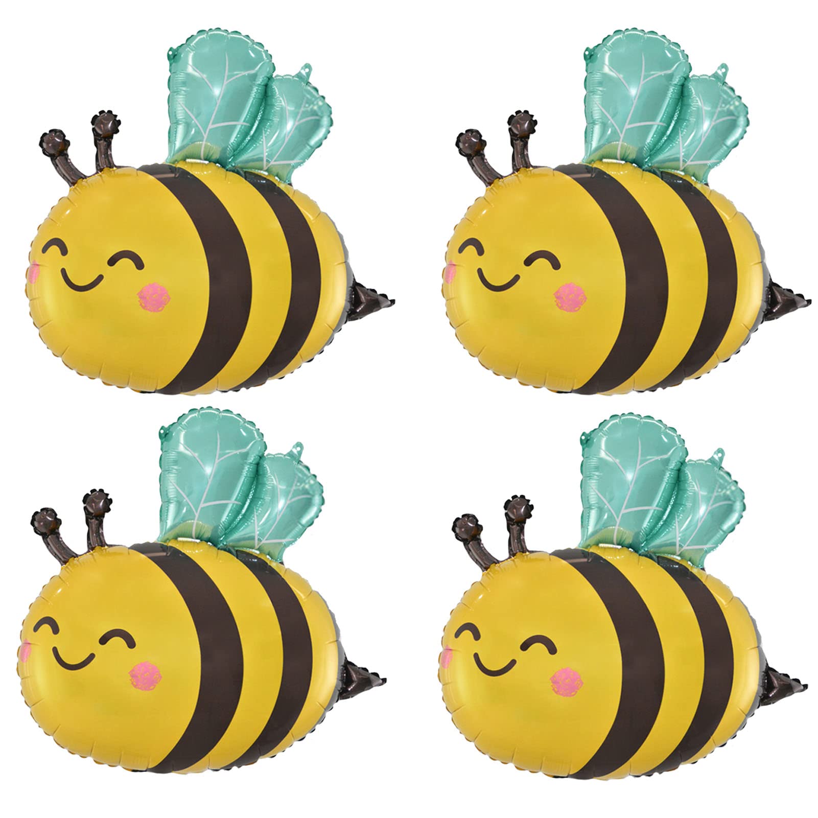 Bee Balloons Bee Birthday Party Decorations Supplies for Wedding Birthday Bee Theme Party Baby Shower, 4 Pack