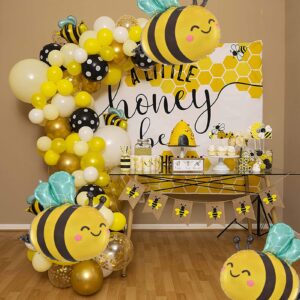 Bee Balloons Bee Birthday Party Decorations Supplies for Wedding Birthday Bee Theme Party Baby Shower, 4 Pack