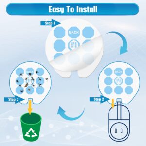 Qualirey 30 Pack Refill Glue Cards Compatible with DT3005W Dot and Safer Home SH502 Plug in Indoor Fly Trap, Indoor Plug in Mosquito Trap Refills Glue Cards