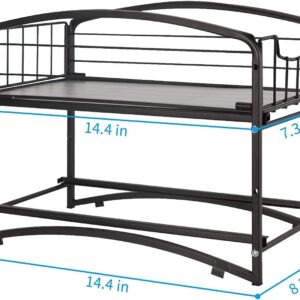 Bextcok Under Sink Organizers And Storage, 2 Tier Pull Out Under Sink Storage For Kitchen With Sliding Drawer, Metal Bathroom Cabinet Organizer Shelf, Pantry Organizers And Storage,Black