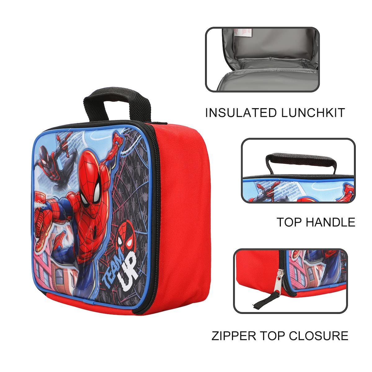 Bioworld Spider-Man and Miles Morales Easy Zip Insulated Lunch Box