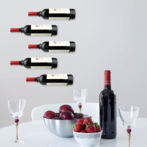 AQAREA Wall-Mounted Wine Hook: Hanging Wine Bottle Wall Holder - Set of 3 Metal Wall Red Wine Rack Hooks