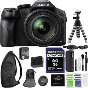 panasonic lumix fz300 long zoom digital camera (black) with advanced accessory and travel bundle | dmc-fz300k | extended 3 years panasonic warranty | lumix camera