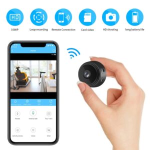 senri Mini Security Camera, 1080P HD WiFi Home Indoor Outdoor Camera for Baby/Pet/Nanny, IP Camera Remote Viewing for Security with iOS,Android Phone APP