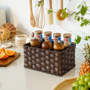 GRANNY SAYS Bundle of 1-Pack Spoon And Fork Holder & 2-Pack Wicker Baskets for Organizing Toilet Shelf