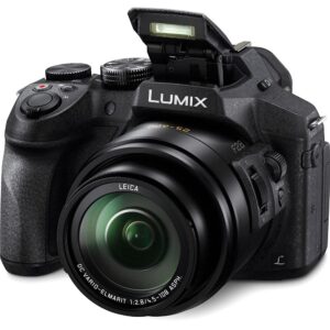 Panasonic Lumix DMC-FZ300 Digital Camera (DMC-FZ300K) - Bundle - with 64GB Memory Card + DMW-BLC12 Battery + Digital Flash + Soft Bag + 12" Flexible Tripod + 52mm UV Filter + More (Renewed)