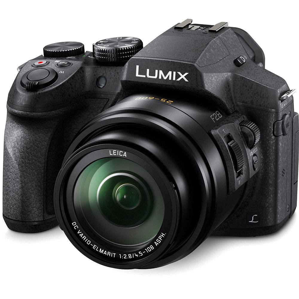 Panasonic Lumix DMC-FZ300 Digital Camera (DMC-FZ300K) - Bundle - with 64GB Memory Card + DMW-BLC12 Battery + Digital Flash + Soft Bag + 12" Flexible Tripod + 52mm UV Filter + More (Renewed)