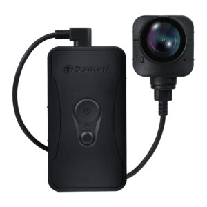 transcend ts64gdpb70a drivepro body camera 70 qhd 1440p ip68 mil-std-810g with built-in 64gb memory, 9-hour battery life and tethered camera