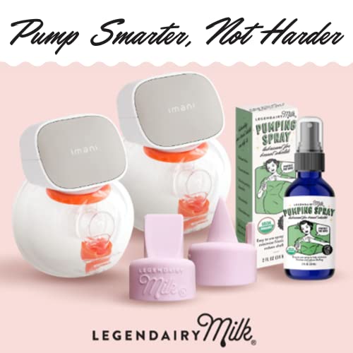 Legendairy Milk Pumping Spray 4 oz., Helps Sore Nipples & Clogged Ducts, Organic Lubricant for Breast Shields and Flanges, Vegan Breast Pump Spray, Natural & Lanolin-Free, Made in USA