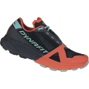 dynafit women's ultra 100 cushioned trail running shoe - hot coral/blueberry - 10