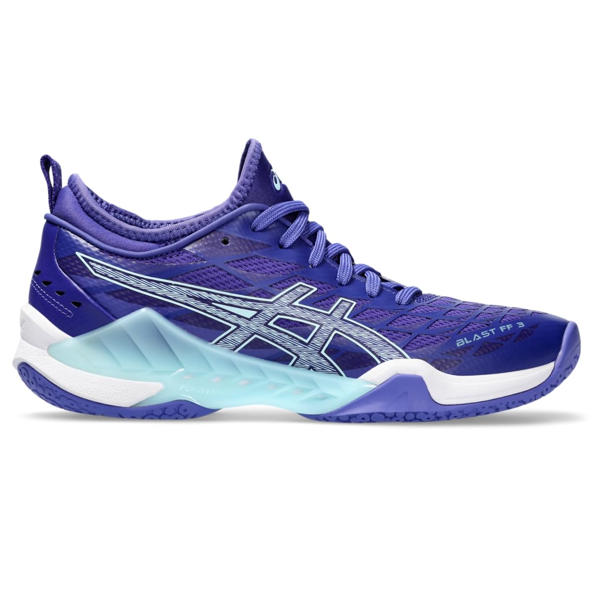 ASICS Women's Blast FlyteFoam 3 Volleyball Shoes, 10.5, Eggplant/Aquamarine