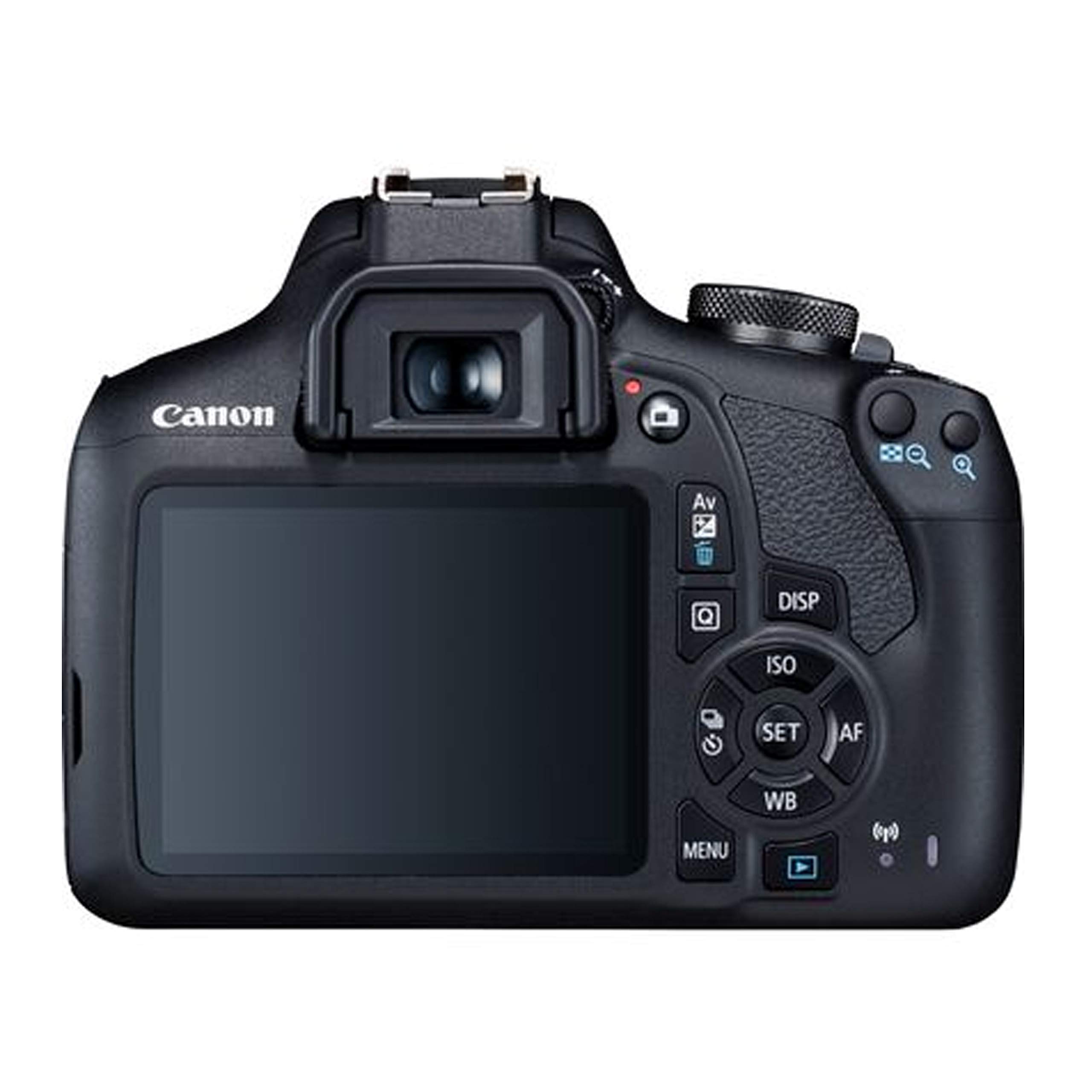 Canon EOS 2000D / Rebel T7 DSLR Camera w/ 18-55mm Zoom Lens + 75-300mm III Lens + 2pcs 64GB Memory + Case+ Tripod + Steady Grip Pod + Filters + Macro + 2X Lens + 2X Batteries + More (37pc Bundle)