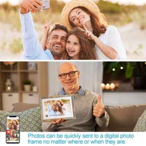 FRAMEO 10.1inch WiFi Digital Picture Frame 1280 * 800 IPS HD Color Touch Screen Digital Photo Frame Built-in 32GB Storage Free Share Photos and Videos Through FRAMEO app Anytime Anywhere-Best Gift